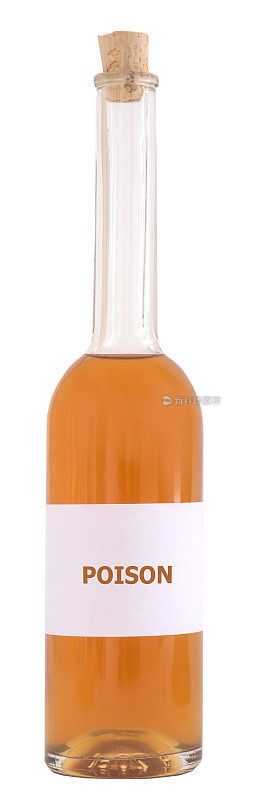 装有橙色液体的毒药瓶- Flasche mit brauner Fl?ssigkeit